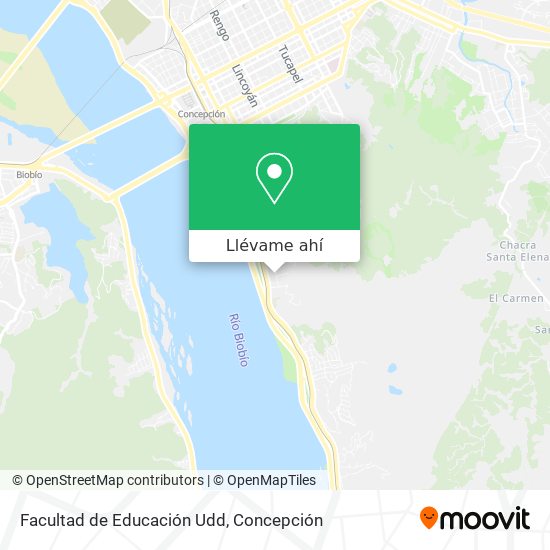 Mapa de Facultad de Educación Udd