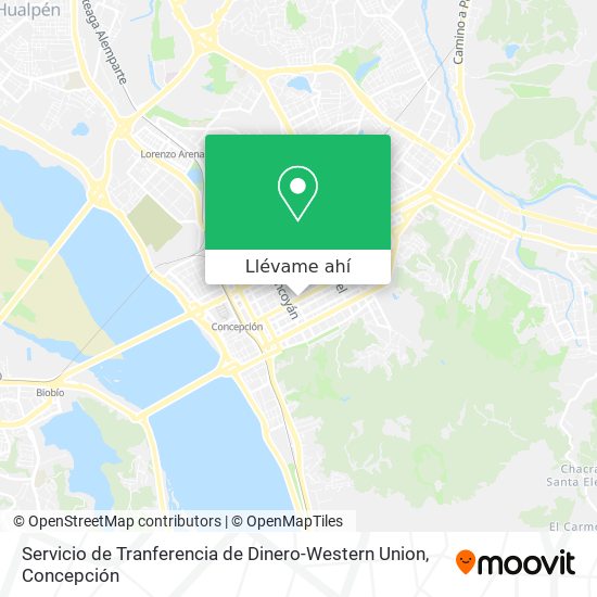 Mapa de Servicio de Tranferencia de Dinero-Western Union