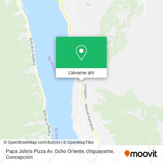Mapa de Papa John's Pizza Av. Ocho Oriente, chiguayante