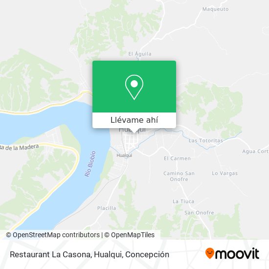 Mapa de Restaurant La Casona, Hualqui