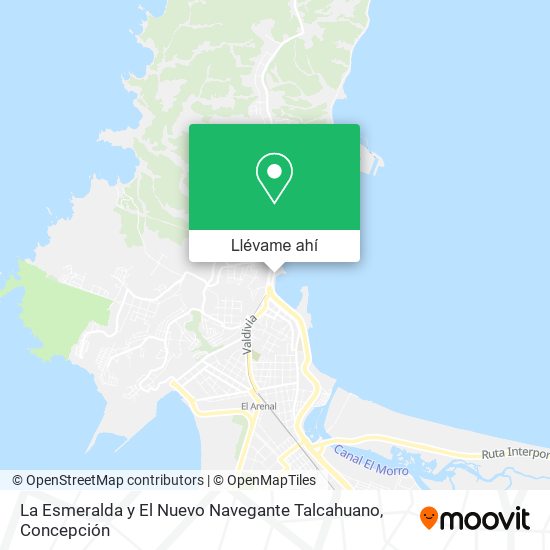 Mapa de La Esmeralda y El Nuevo Navegante Talcahuano