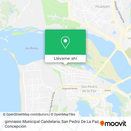 Mapa de gimnasio Municipal Candelaria, San Pedro De La Paz