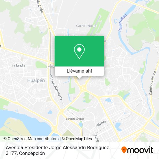 ¿Cómo llegar a Avenida Presidente Alessandri Rodriguez 3177 en