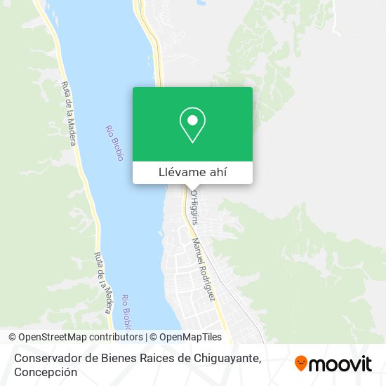 Mapa de Conservador de Bienes Raices de Chiguayante