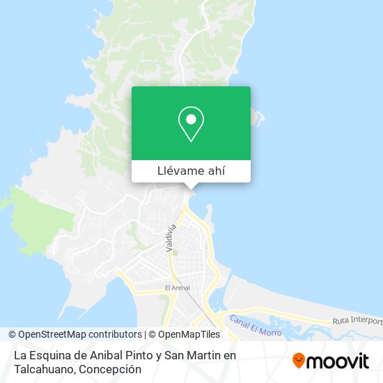 Mapa de La Esquina de Anibal Pinto y San Martin en Talcahuano