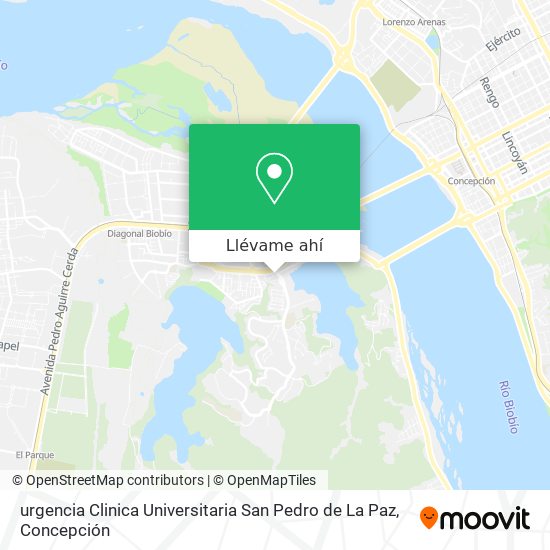 Mapa de urgencia Clinica Universitaria San Pedro de La Paz