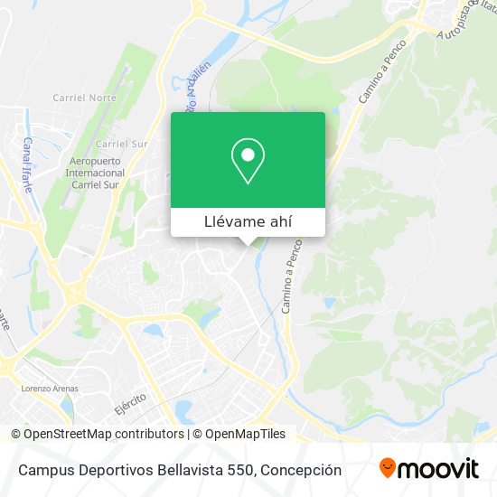 Mapa de Campus Deportivos Bellavista 550