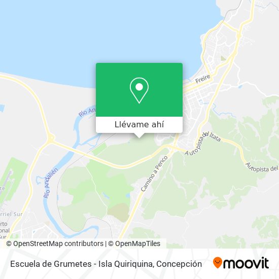 Mapa de Escuela de Grumetes - Isla Quiriquina