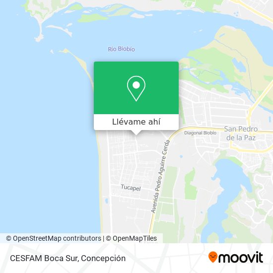 Mapa de CESFAM Boca Sur