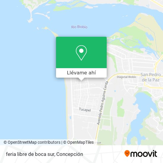 Mapa de feria libre de boca sur