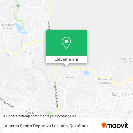 Mapa de Alberca Centro Deportivo La Loma