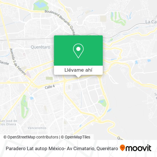 Mapa de Paradero Lat autop México- Av Cimatario