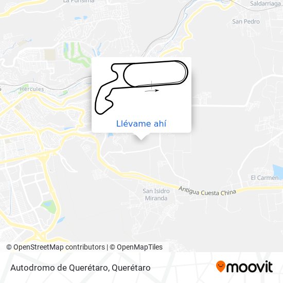 Mapa de Autodromo de Querétaro