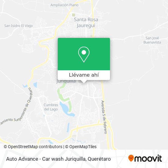 Mapa de Auto Advance - Car wash Juriquilla