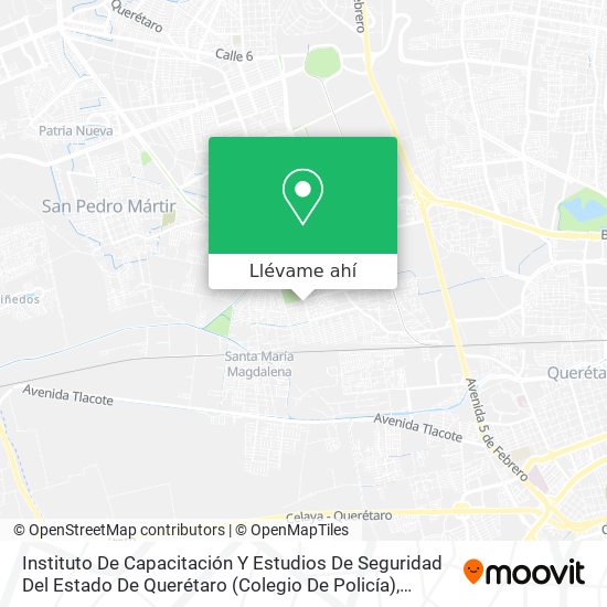 Mapa de Instituto De Capacitación Y Estudios De Seguridad Del Estado De Querétaro (Colegio De Policía)