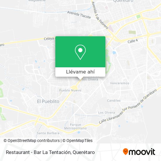 Mapa de Restaurant - Bar La Tentación