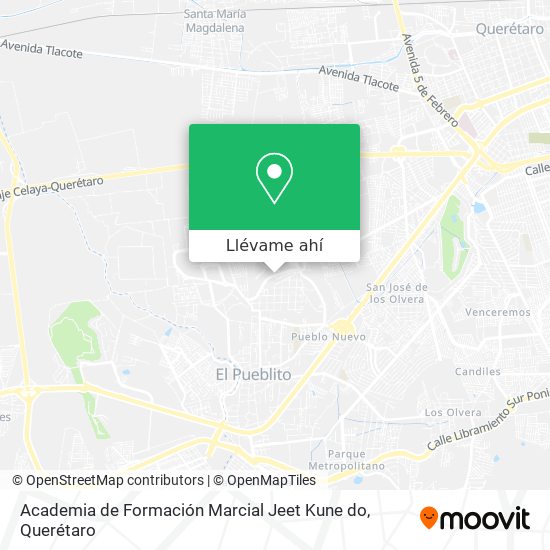 Mapa de Academia de Formación Marcial Jeet Kune do