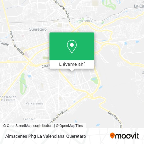 Mapa de Almacenes Phg La Valenciana