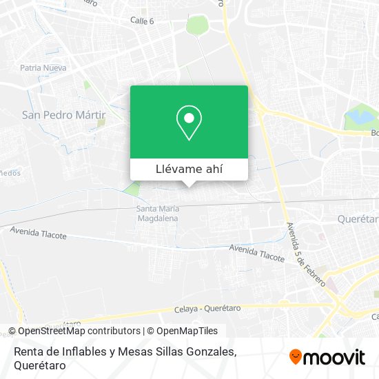 Mapa de Renta de Inflables y Mesas Sillas Gonzales