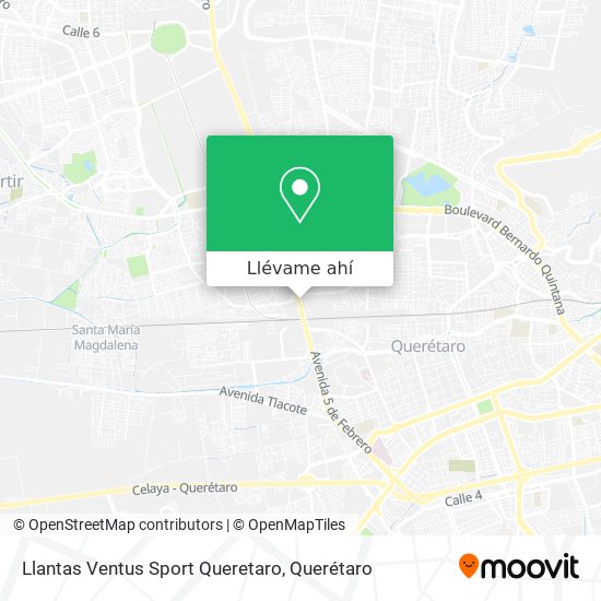 Mapa de Llantas Ventus Sport Queretaro