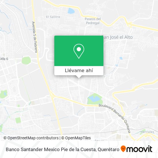 Mapa de Banco Santander Mexico Pie de la Cuesta