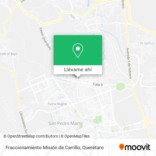 Mapa de Fraccionamiento Misión de Carrillo