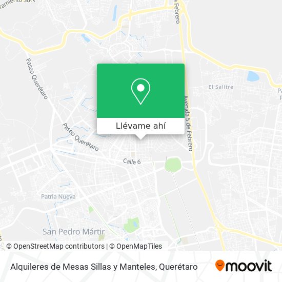 Mapa de Alquileres de Mesas Sillas y Manteles