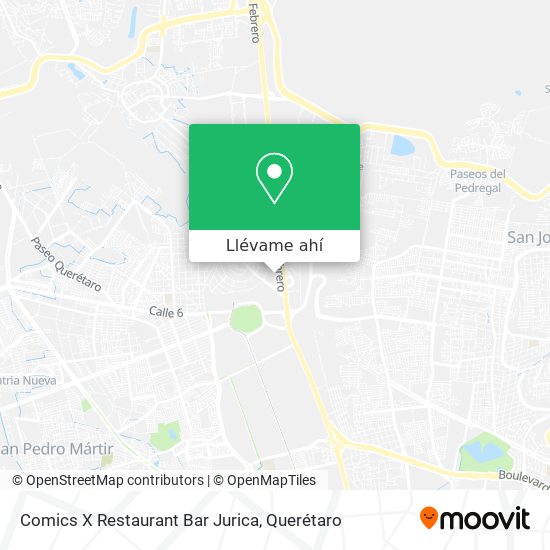 Mapa de Comics X Restaurant Bar Jurica