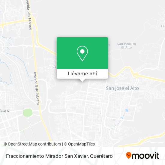 Mapa de Fraccionamiento Mirador San Xavier
