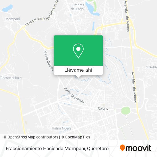 Mapa de Fraccionamiento Hacienda Mompaní