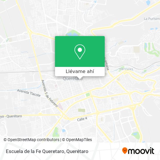 Mapa de Escuela de la Fe Queretaro