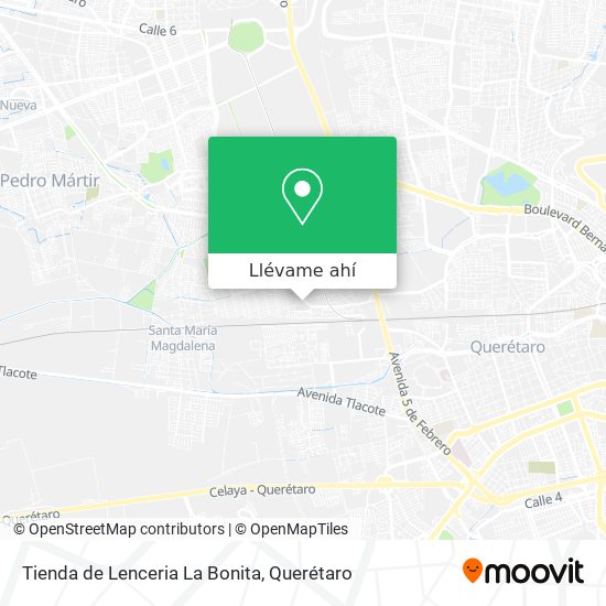 Mapa de Tienda de Lenceria La Bonita