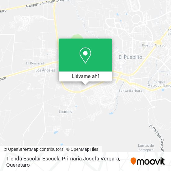 Mapa de Tienda Escolar Escuela Primaria Josefa Vergara