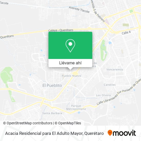 Mapa de Acacia Residencial para El Adulto Mayor