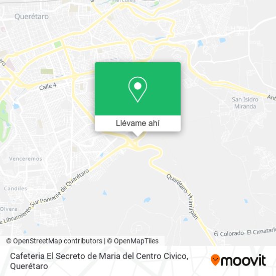 Mapa de Cafeteria El Secreto de Maria del Centro Civico