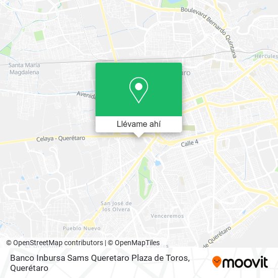Mapa de Banco Inbursa Sams Queretaro Plaza de Toros