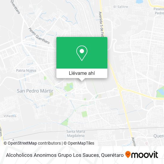 Mapa de Alcoholicos Anonimos Grupo Los Sauces