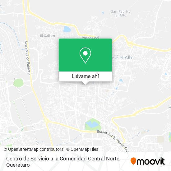 Mapa de Centro de Servicio a la Comunidad Central Norte