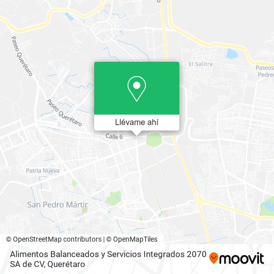 Mapa de Alimentos Balanceados y Servicios Integrados 2070 SA de CV