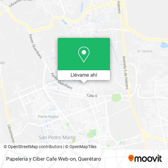 Mapa de Papeleria y Ciber Cafe Web-on