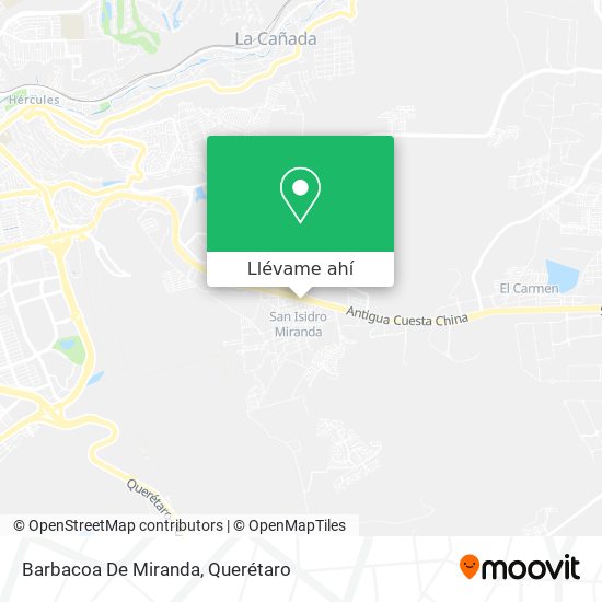 Mapa de Barbacoa De Miranda