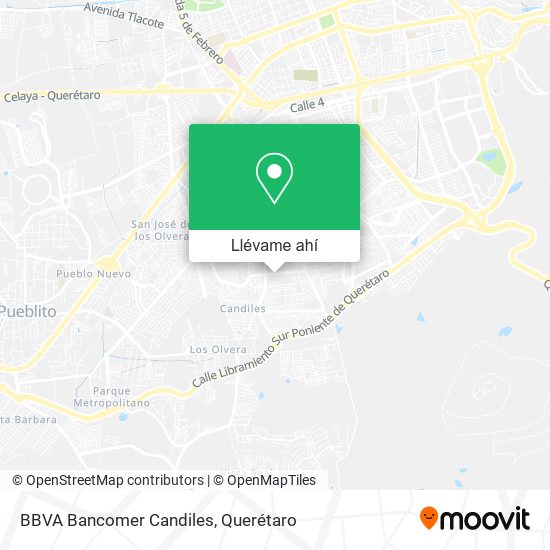 Mapa de BBVA Bancomer Candiles