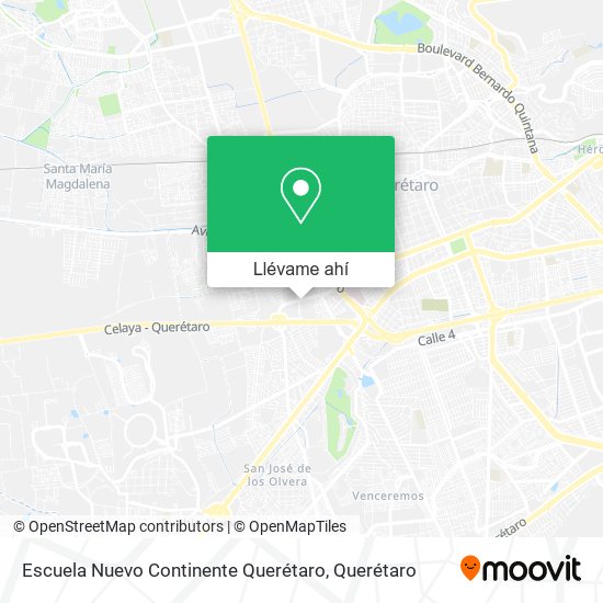 Mapa de Escuela Nuevo Continente Querétaro