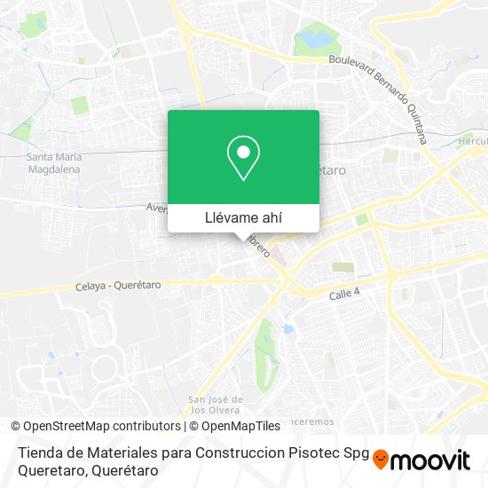 Mapa de Tienda de Materiales para Construccion Pisotec Spg Queretaro