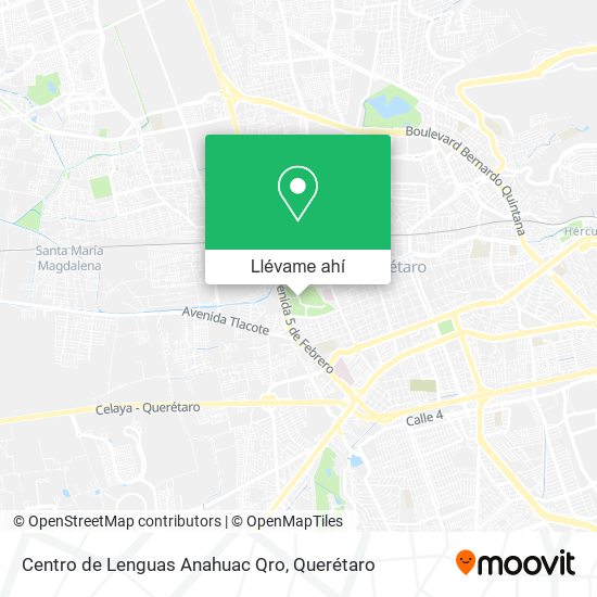 Mapa de Centro de Lenguas Anahuac Qro