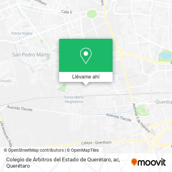 Mapa de Colegio de Árbitros del Estado de Querétaro, ac
