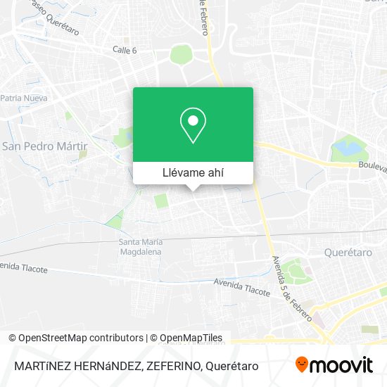 Mapa de MARTíNEZ HERNáNDEZ, ZEFERINO