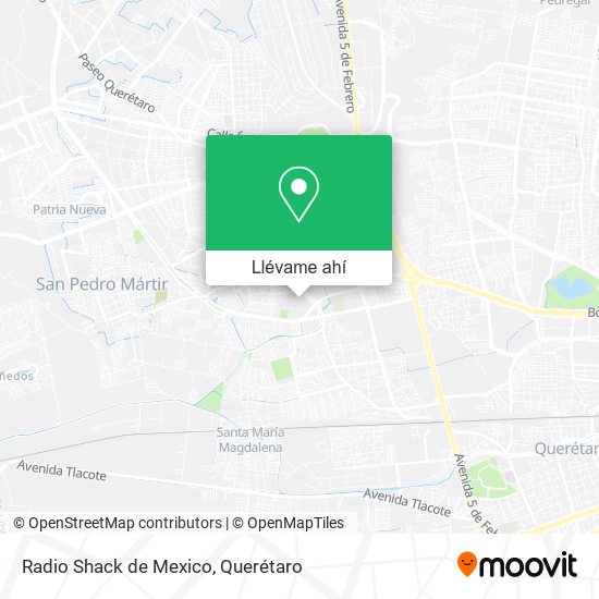 Mapa de Radio Shack de Mexico