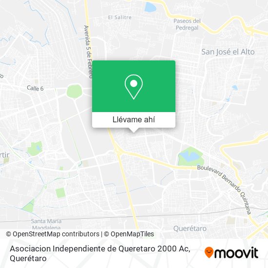 Mapa de Asociacion Independiente de Queretaro 2000 Ac