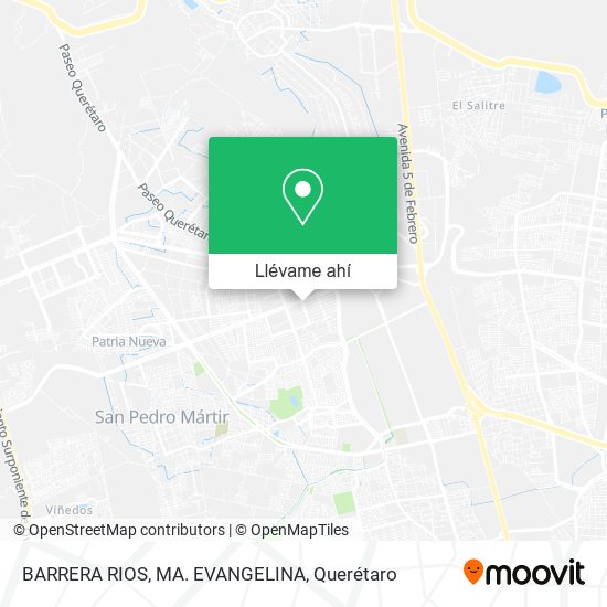 Mapa de BARRERA RIOS, MA. EVANGELINA